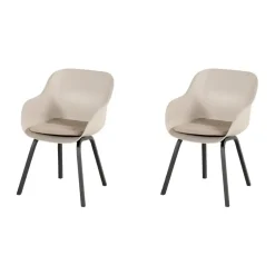Hartman Le Soleil Element dining armstoel - Soft Taupe/Black - 2 st. Online