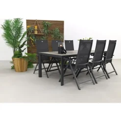 Hartman Napoli/Kings tuinset antraciet - 220x100 cm Outlet