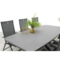 Hartman Napoli/Soreno deens ovale verstelbare tuinset 240x110 cm. - Licht grijs Outlet