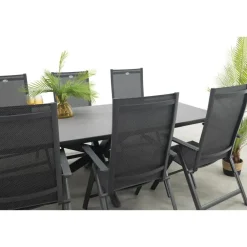 Hartman Napoli/Soreno deens ovale verstelbare tuinset 240x110 cm. - Licht grijs Outlet