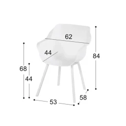 Hartman Sophie Element dining armstoel- wit - 4 st. Online