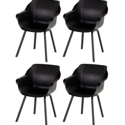 Hartman Sophie Element dining armstoel- Carbon black - 4 st. New