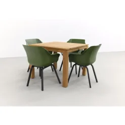 Hartman Sophie tuinstoel Moss groen/Rome brown 100 cm. - 5-delig Best