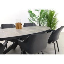 Hartman Sophie/Silva houtlook 240x115 cm. ovale tuinset - 7-delig Best