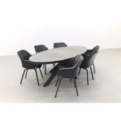 Hartman Sophie/Silva houtlook 240x115 cm. ovale tuinset - 7-delig Best