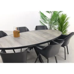 Hartman Sophie/Silva houtlook 240x115 cm. ovale tuinset - 7-delig Best
