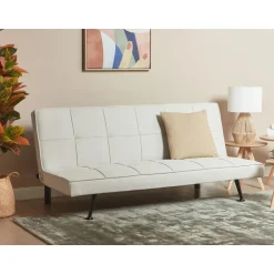 Beliani HASLE - Slaapbank 3-zits - Lichtbeige - Polyester Sale