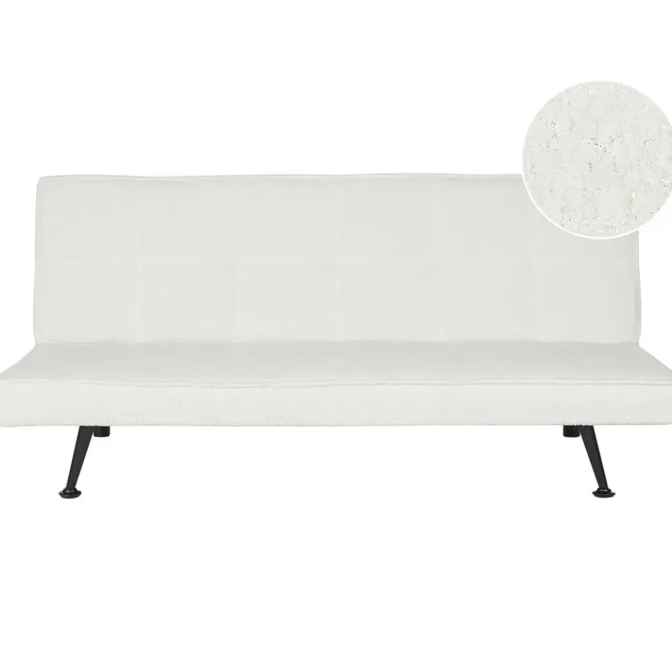 Beliani HASLE - Slaapbank 3-zits - Wit - Bouclé Sale