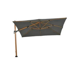 Garden Impressions Hawaii Big Pole II parasol - 350x350 cm - l. teaklook -royal antraciet