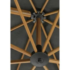 Garden Impressions Hawaii Big Pole II parasol - 350x350 cm - l. teaklook -royal antraciet