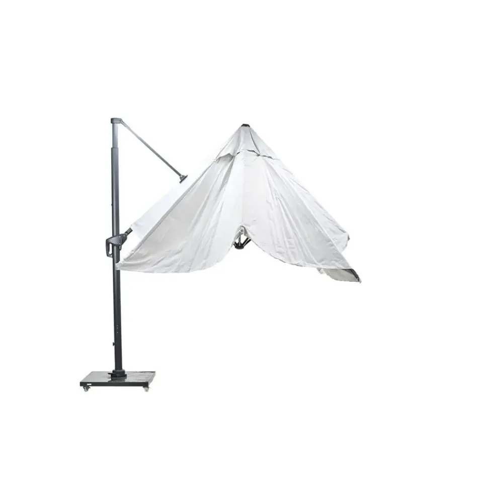 Garden Impressions Hawaii Big Pole telescoop parasol - 350x350cm -carbon black-royal zand Discount