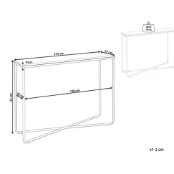Beliani HAZEN - Sidetable - Grijs/Zwart- MDF Clearance