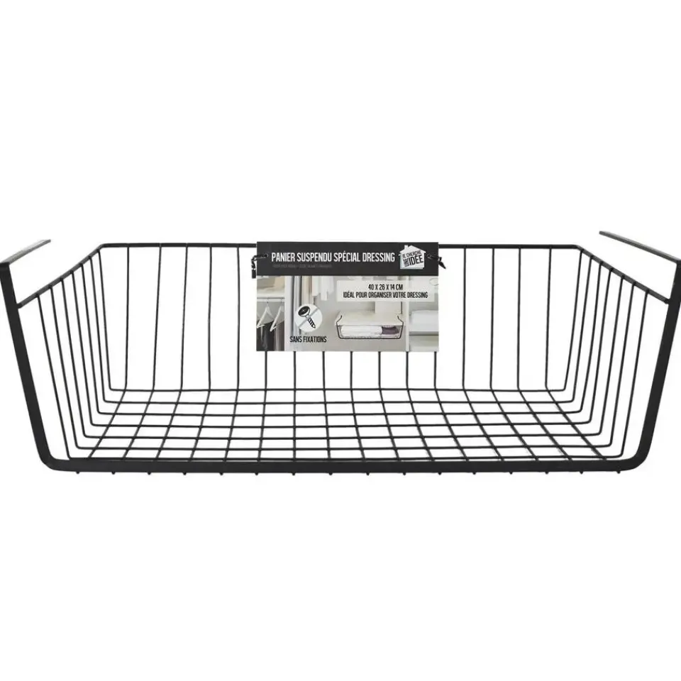 Leen Bakker HDF Hangmand voor kast - metaal - 40 x 26 x 14 cm - zwart New