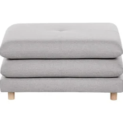 Leen Bakker HEDEN - Ottomaan - Grijs - Polyester Clearance