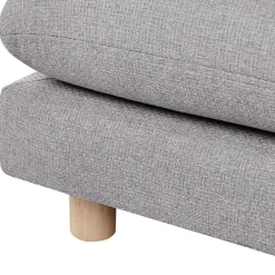 Leen Bakker HEDEN - Ottomaan - Grijs - Polyester Clearance