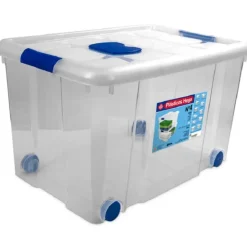 Hega Hogar Opbergbox met deksel/wieltjes - 55L - kunststof Online