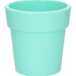 Hega Hogar Plantenpot - pastel groen - kunststof - 25 x 25 cm Best