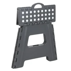 HI Huishoudtrap - grijs - 38x32x31 cm - opvouwbaar - keukentrap Online