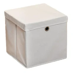 HI Opbergmand - grijs - 30 x 30 cm - kunststof - met deksel Best