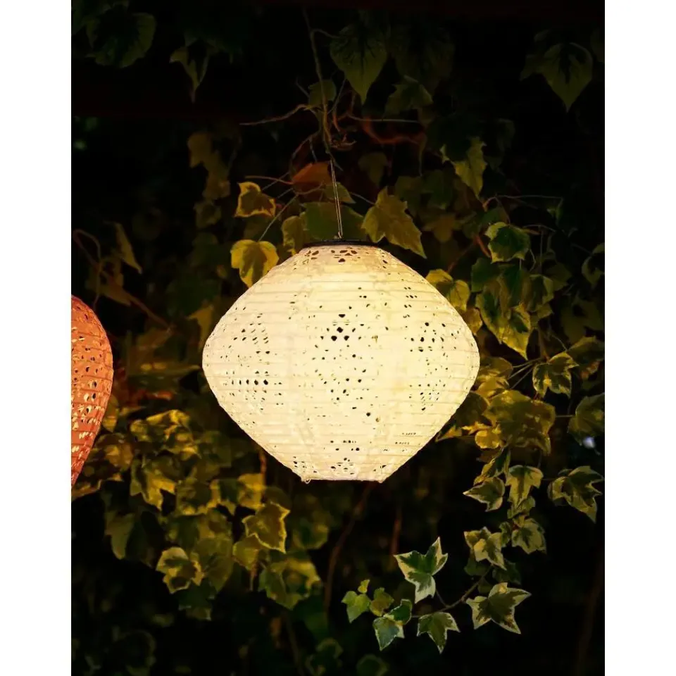 Merkloos Hioshop Asa lantaarn oplaadbaar wit Discount