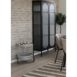 Hioshop Beja barwagen 2 planken grijs Outlet