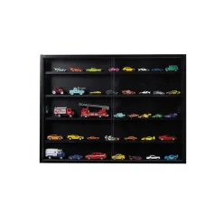 Hioshop Blacklava vitrinekast vitrinekast- 2 schuifdeuren zwart Sale