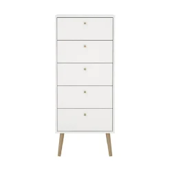 Hioshop Bodo kommode 5 lades wit Hot