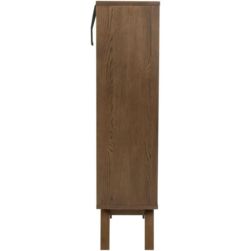 Hioshop Bristol vitrinekast 1 deur 2 lades 2 planken grijs Best