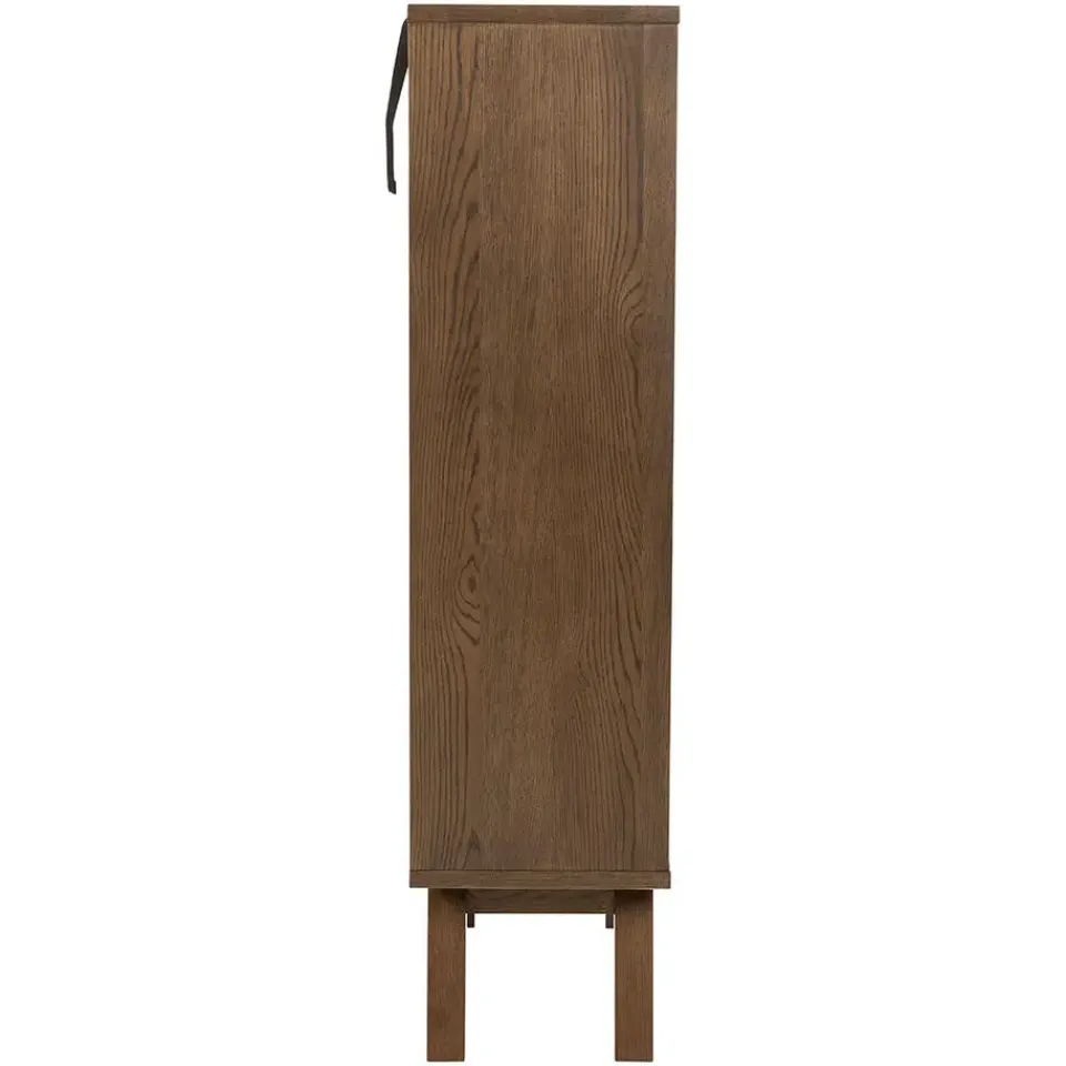 Hioshop Bristol vitrinekast 1 deur 2 lades 2 planken grijs Best