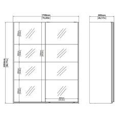Hioshop Catania schuifdeurkast 2 deuren met spiegel 180x220cm mat zwart Clearance