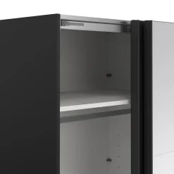 Hioshop Catania schuifdeurkast 2 deuren 180x220cm mat zwart Sale