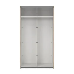 Hioshop Como schuifdeurkast 2 deuren met spiegel 120x220cm eikdecor Discount