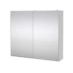 Hioshop Como schuifdeurkast 2 deuren met spiegel 245x220cm wit Online