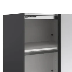 Hioshop Como schuifdeurkast 2 deuren met spiegel 245x220cm mat grijs Clearance