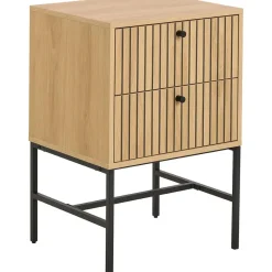 Hioshop Dylan nachtkastje 2 lades natuur Sale