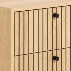 Hioshop Dylan nachtkastje 2 lades natuur Sale