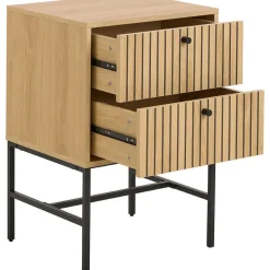 Hioshop Dylan nachtkastje 2 lades natuur Sale