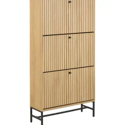 Hioshop Dylan schoenenkast 3 lades natuur Online