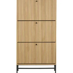 Hioshop Dylan schoenenkast 3 lades natuur Online