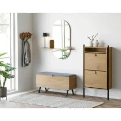 Merkloos Hioshop Elna bank met opbergruimte eikendecor Online