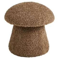 Merkloos Hioshop Gida poef Ø45cm imitatiebont bruin Clearance