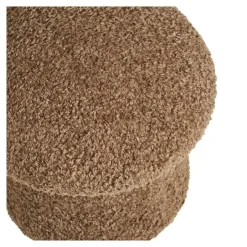 Merkloos Hioshop Gida poef Ø45cm imitatiebont bruin Clearance