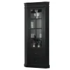 Hioshop Hoekvitrinekast hoekkast zwart antiek patine barok Mozart New