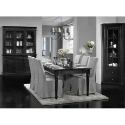 Hioshop Hoekvitrinekast hoekkast zwart antiek patine barok Mozart New