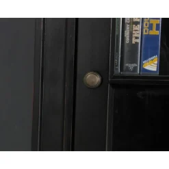 Hioshop Hoekvitrinekast hoekkast zwart antiek patine barok Mozart New