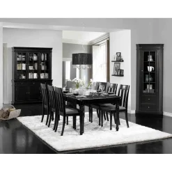 Hioshop Hoekvitrinekast hoekkast zwart antiek patine barok Mozart New