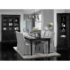 Hioshop Hoekvitrinekast hoekkast zwart antiek patine barok Mozart New