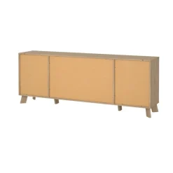 Hioshop Ikast dressoir 4 deuren- 1 lade eiken decor- wit Outlet
