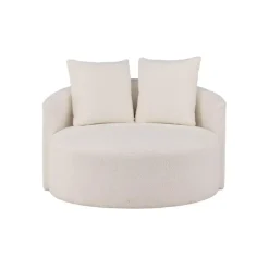 Hioshop Kelso bank Ø116cm 2 persoons teddy wit Hot