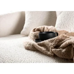 Hioshop Kelso bank Ø116cm 2 persoons teddy wit Hot